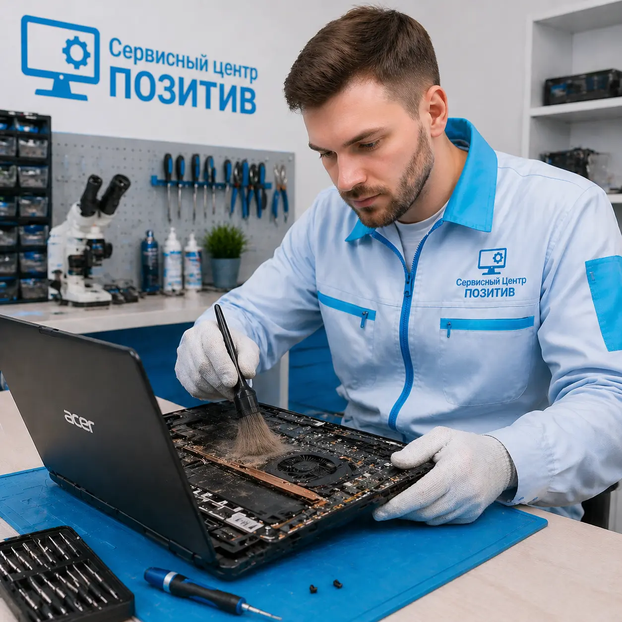 Чистка ноутбука Acer от пыли в Копейске | Замена термопасты