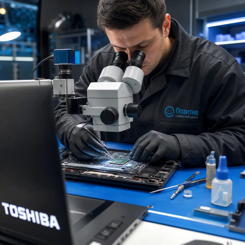 Замена видеокарты ноутбука Toshiba в Копейске