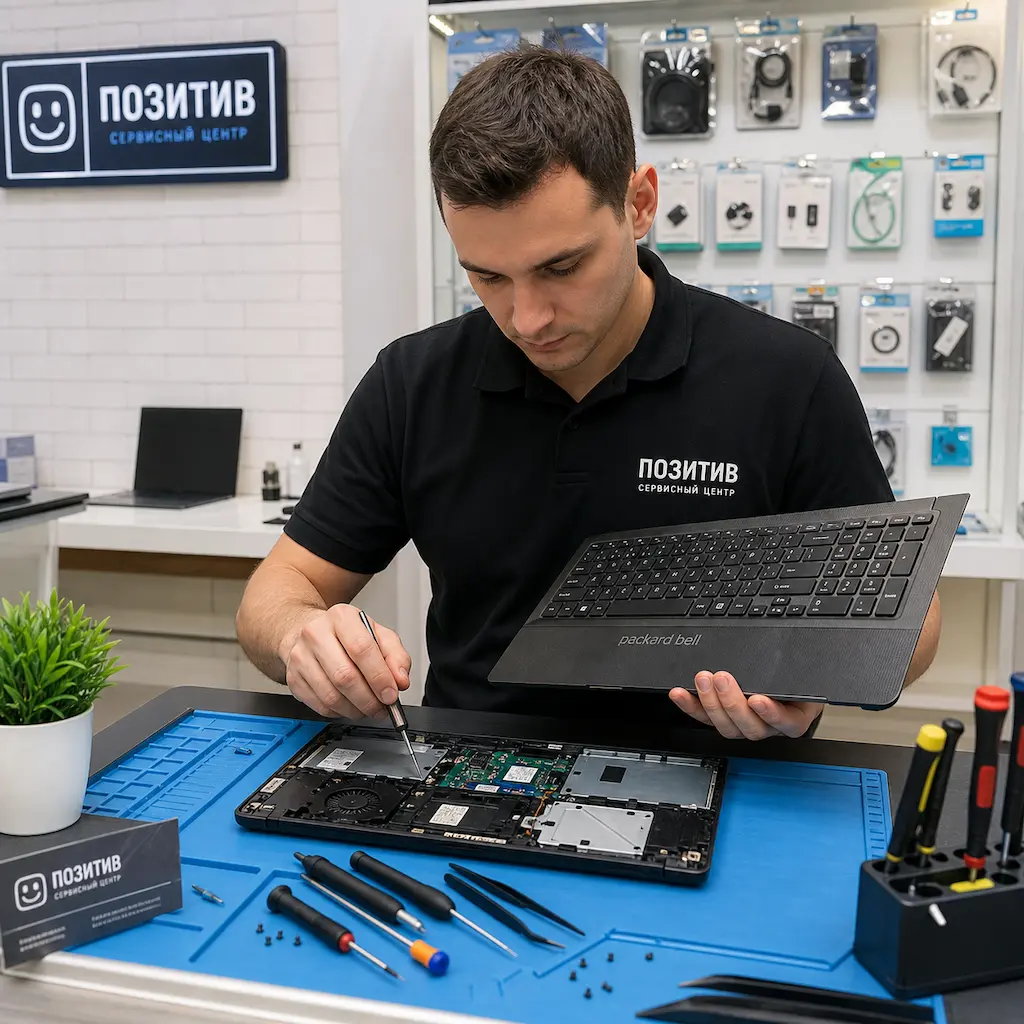 заменить клавиатуру на ноутбуке Packard Bell в Копейске