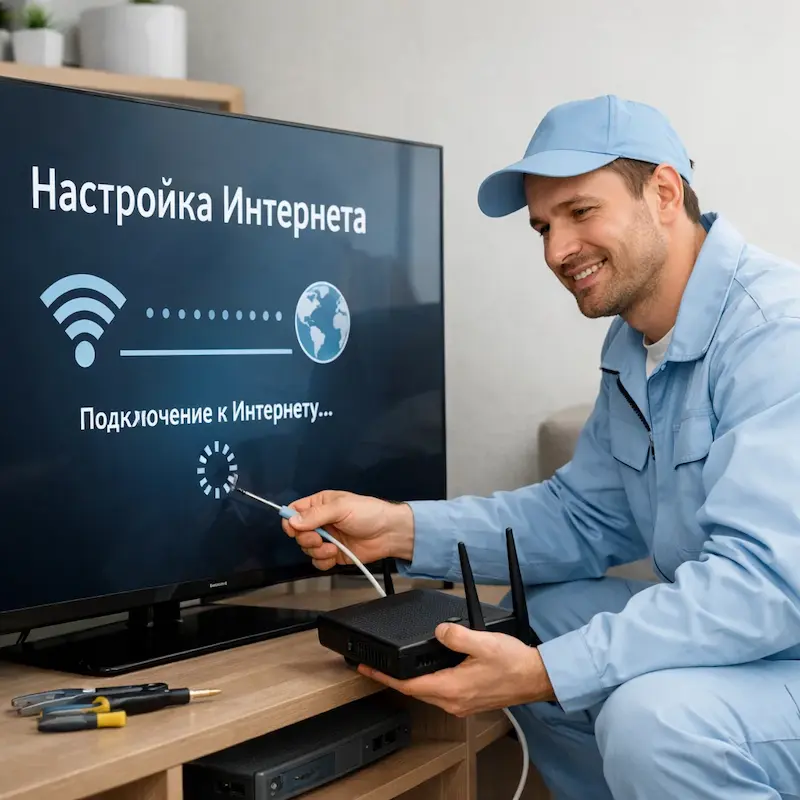 Настройка интернета на ТВ в Копейске