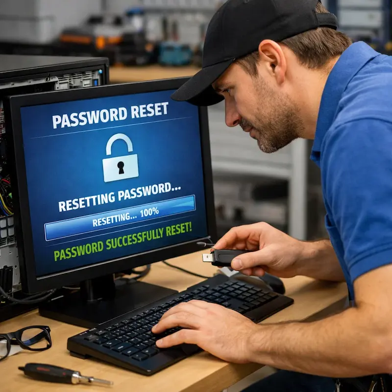 Сброс пароля от компьютера в Копейске