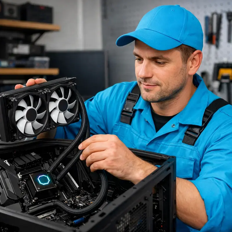 Установка водяного охлаждения на компьютер в Копейске